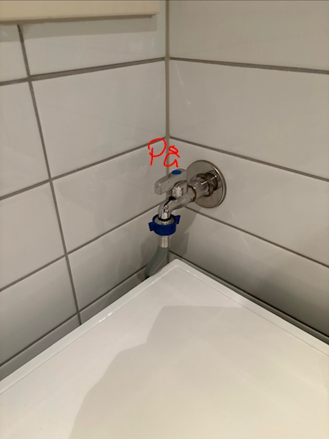 Kran til vaskemaskin på